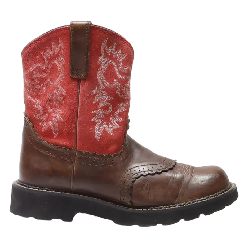 ARIAT Cowboy Boots Brown Leather Womens UK 7.5