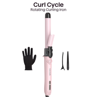 Wavytalk Curl Cycle, Auto Rotating Curling Iron 1 Inch, Self-Spinning Barrel with 430°F Adjustable Heat & Home Button, Effor...