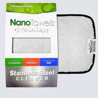 Nano Towels Stainless Steel Cleaner Chemical Free Stainless Steel Cleaning Reusable Wipe, Kid Pet Safe 7x16 (1 pc) Anti-greas...