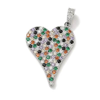 Brass Micro Pave Cubic Zirconia Pendants