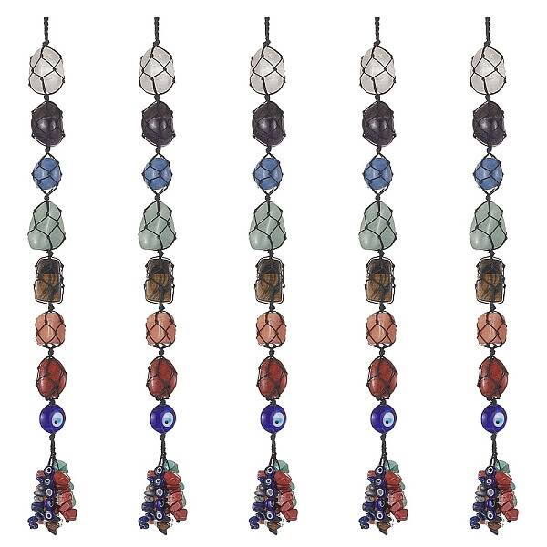 7 Chakra Nuggets Natural Gemstone Pocket Pendant Decorations