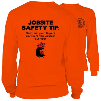 Jobsite - Long Sleeve Hi-Vis Safety Orange Shirt
