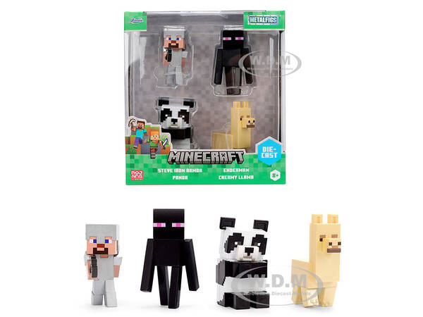Set of 4 Diecast Figures Minecraft Video Game Wave 6 Metalfigs Series Diecast Models by Jada