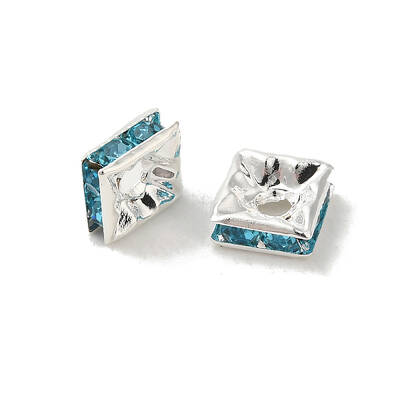 Brass Rhinestone Spacer Beads