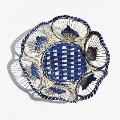Iraca Palm Basket - Home Decor | Color: Blue