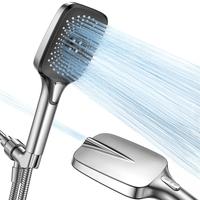 JOMST High-Pressure Water 4-Mode Handheld Shower Head with Anti-Clog Nozzle, Built-in One-Touch Power Wash Function, Cleans B...