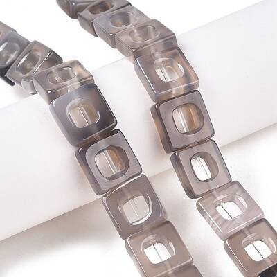 Natural Grey Agate Beads Strands