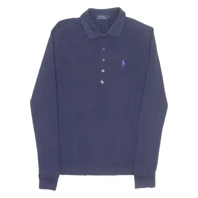 POLO RALPH LAUREN Womens Polo Shirt Blue Long Sleeve S