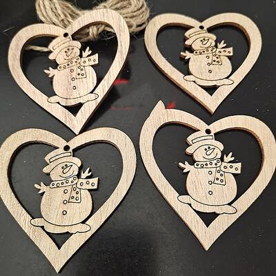 Unfinished Wood Pendant Decorations