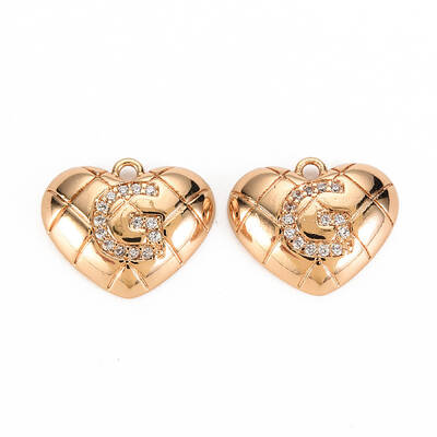 Brass Micro Pave Clear Cubic Zirconia Pendants