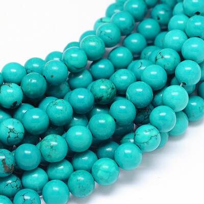 Natural Howlite Round Bead Strands