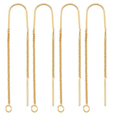 4 Pairs Alloy Stud Earring Findings