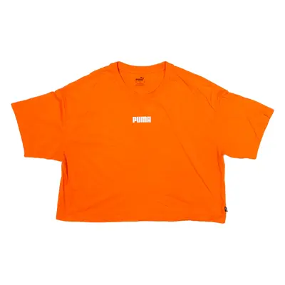 PUMA Cropped Womens T-Shirt Orange M