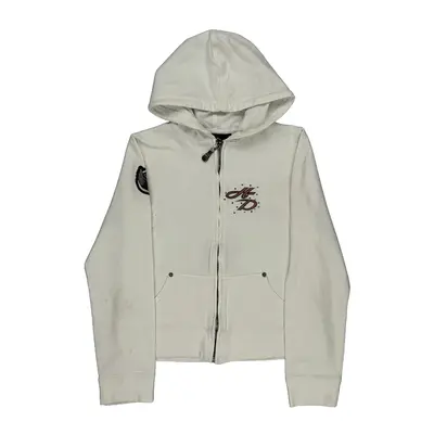 105Th Anniversary Harley Davidson Graphic Hoodie - Medium White Cotton Blend