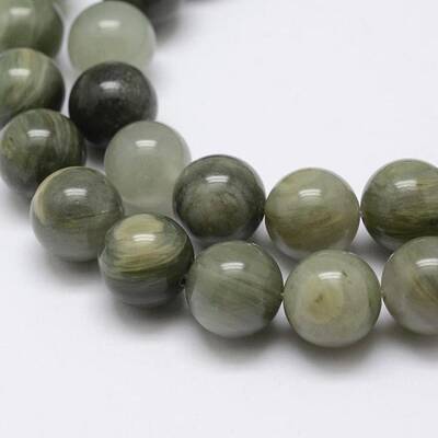 Natural Green Rutilated Quartz Beads Strands