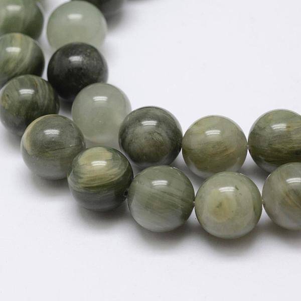 Natural Green Rutilated Quartz Beads Strands