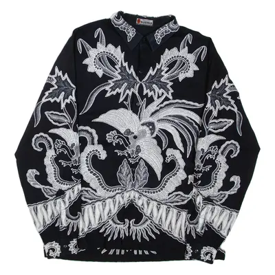 PENJAHIT KURNIA Mens Shirt Black Long Sleeve XL