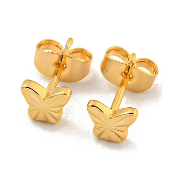 Brass Stud Earrings for Women