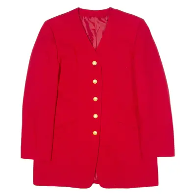 GATSBY Womens Blazer Jacket Red 90s UK 12