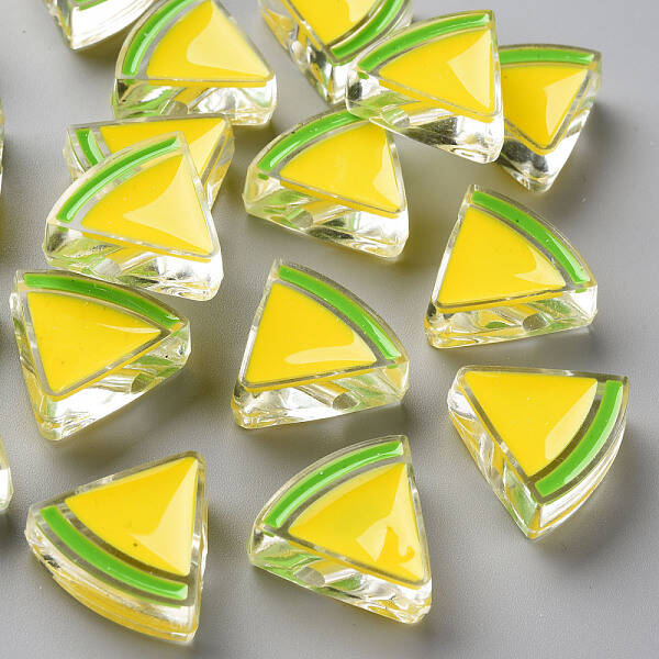 Transparent Enamel Acrylic Beads