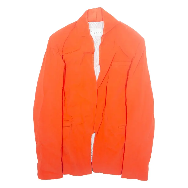 SANDRO Womens Blazer Jacket Orange Viscose M