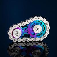 Bike Chain Sprocket-Inspired Fidget Spinner Toy for Stress Relief, Focus Improvement, and Muscle Stimulation for Ages 8+ Year...