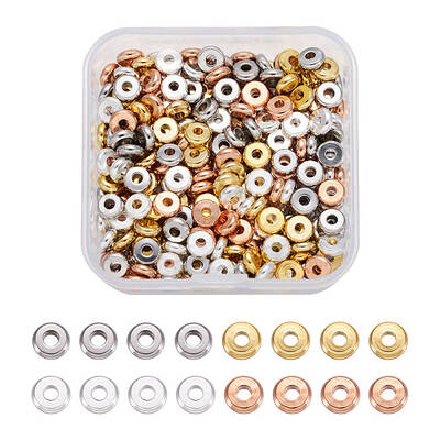 Flat Round Brass Spacer Beads