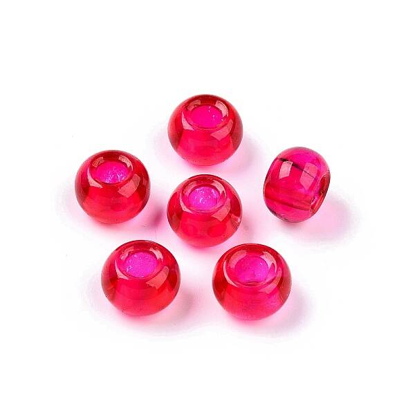 Baking Paint Transparent Glass European Beads