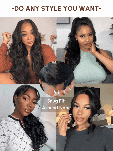 13x4 Pre-Everything™ Transparent Lace Front 3D Body Wave Wig Real Ear To Ear 150% Density