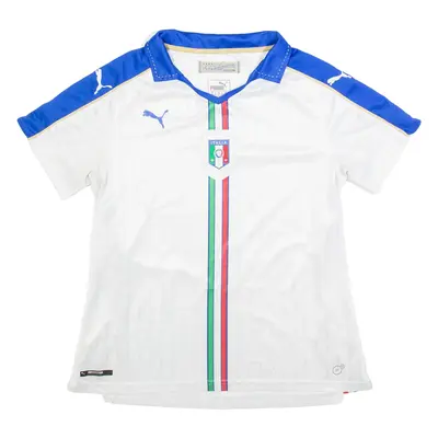 PUMA Italia Womens Football Shirt Jersey White Collared UK 16