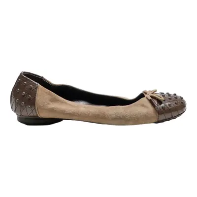 TODS Ballet Shoes Brown Suede Womens UK 3.5