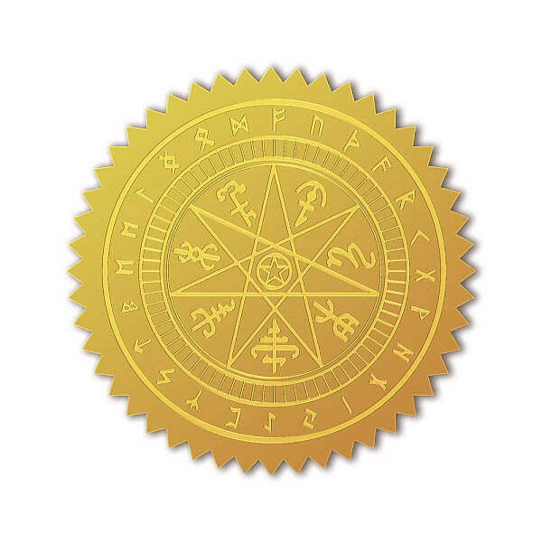 Self Adhesive Gold Foil Embossed Stickers