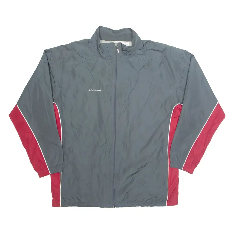 REEBOK Mens Track Jacket Grey XL