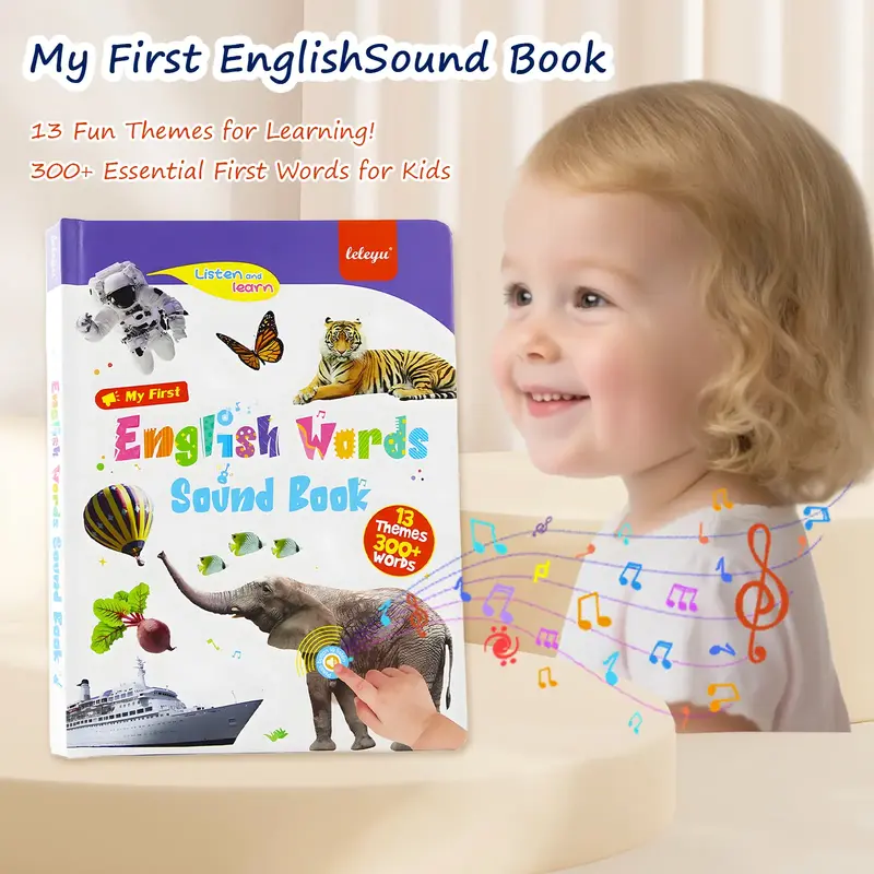 English learning toys, music toys, language enlightenmenttoys, language therapy toys, suitable for children aged 1-6,300 word...