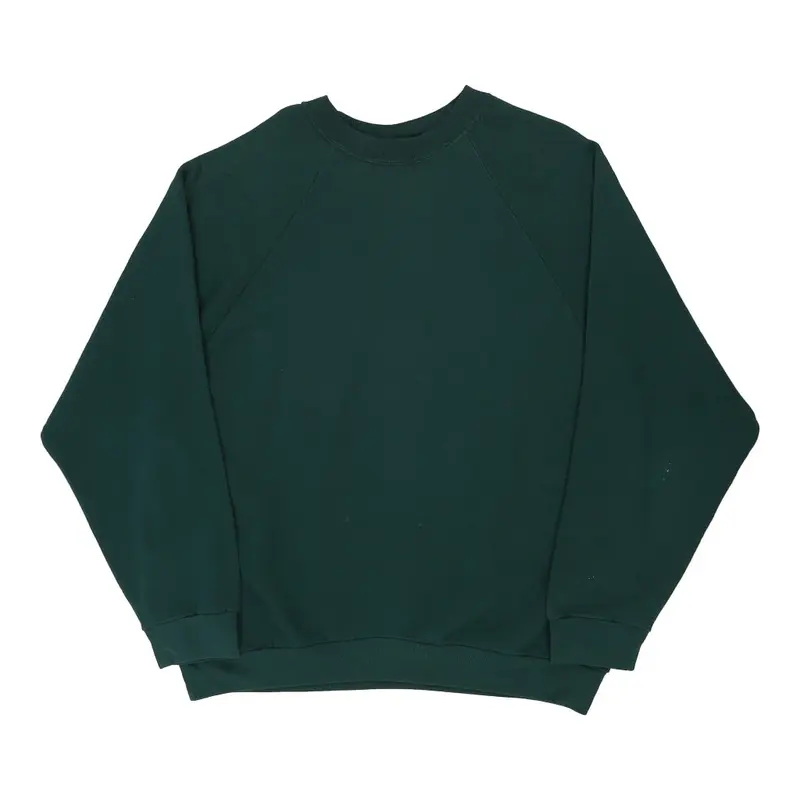 Fruit Of The Loom Sweatshirt - 2XL Green Cotton Blend