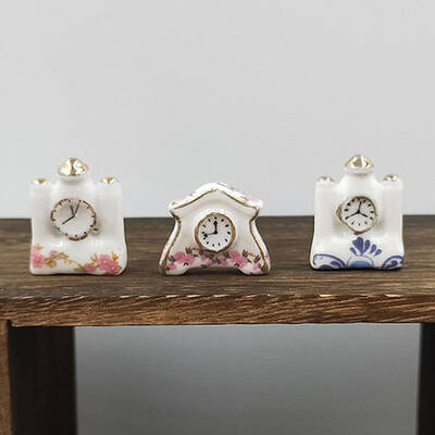 Porcelain Miniature Clock Ornaments