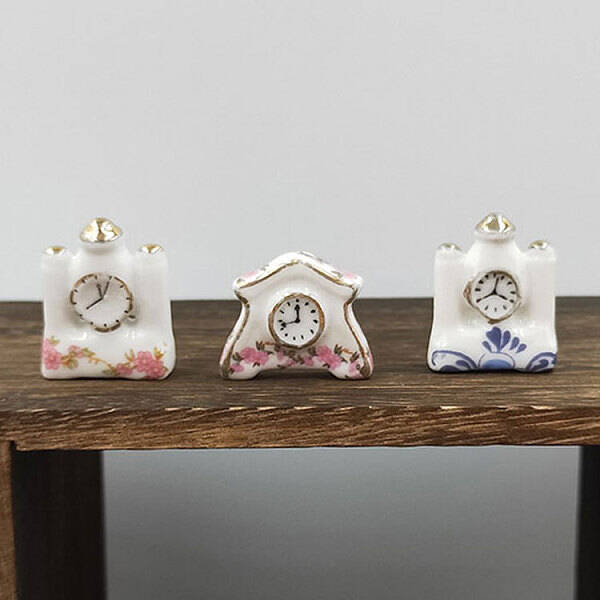 Porcelain Miniature Clock Ornaments
