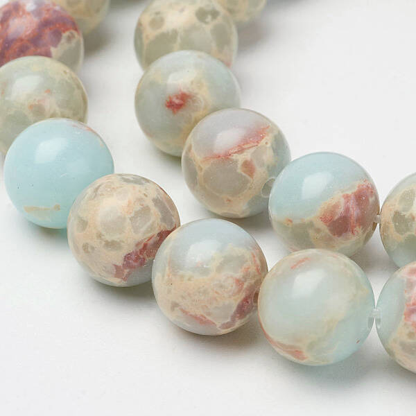 Synthetic Aqua Terra Jasper Beads Strands