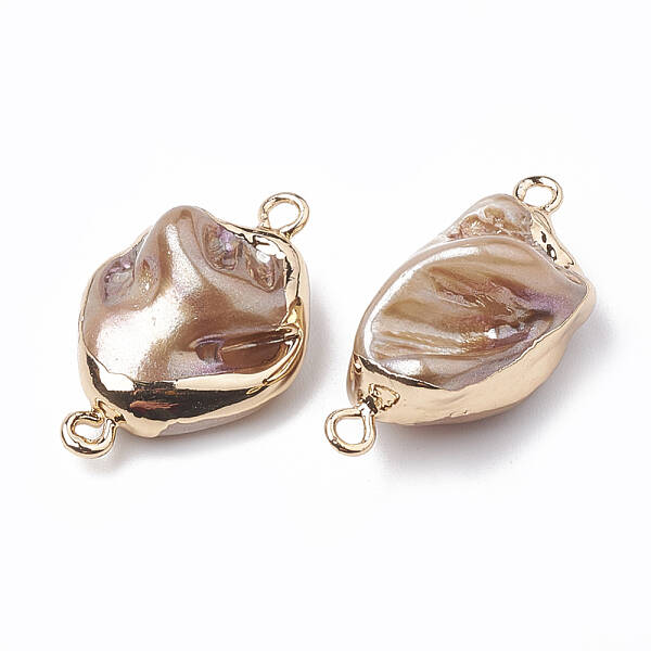 Electroplate Freshwater Shell Links connectors