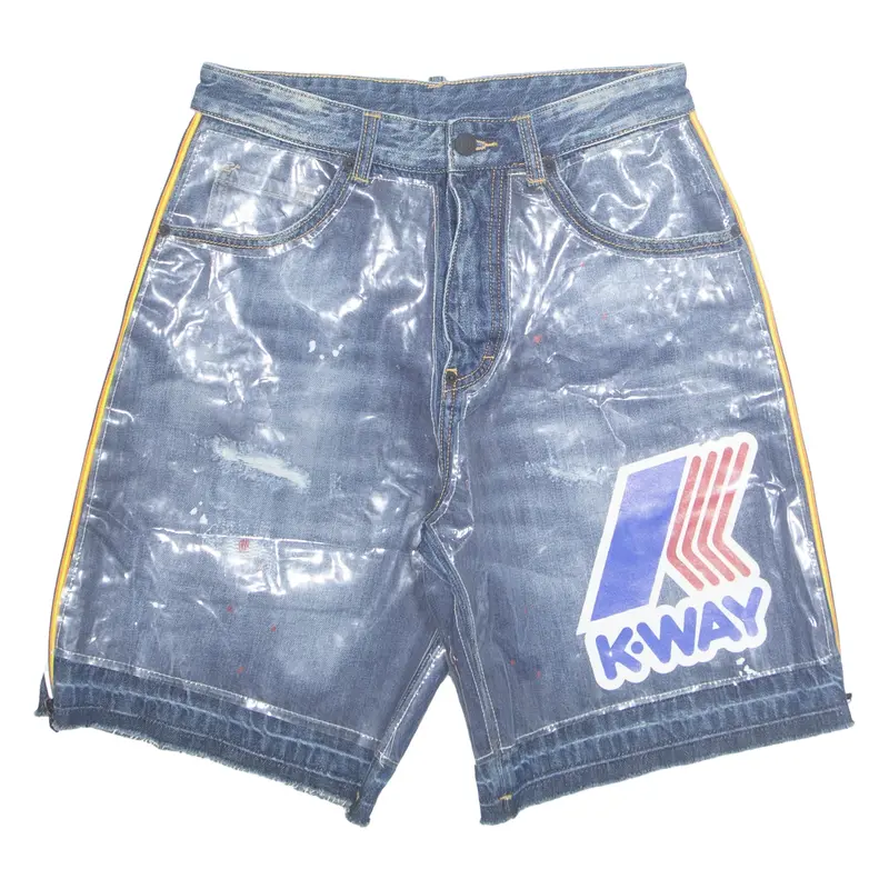DSQUARED2 X K-WAY Mens Denim Shorts Blue S W29
