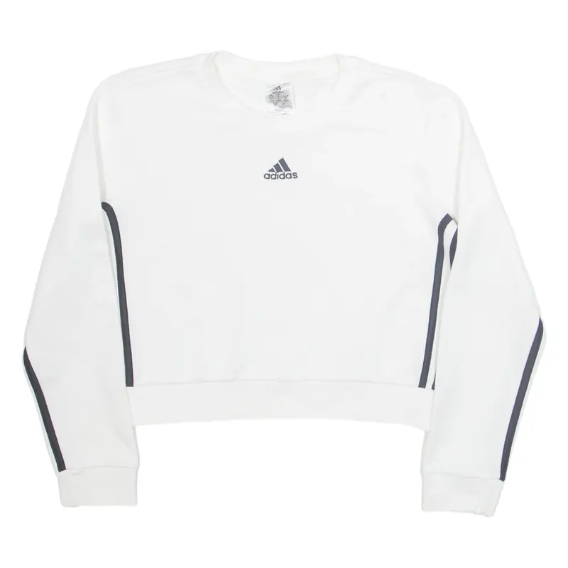 ADIDAS Cropped Womens Sweatshirt White S