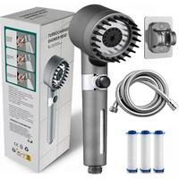 4 in 1 Shower Head Set, 1 Set Handheld Shower Head with Hose & Holder & Filter, Shower Kit, Adjustable High Pressure Shower E...