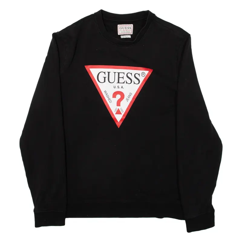 GUESS Slim Fit Womens Sweatshirt Black L