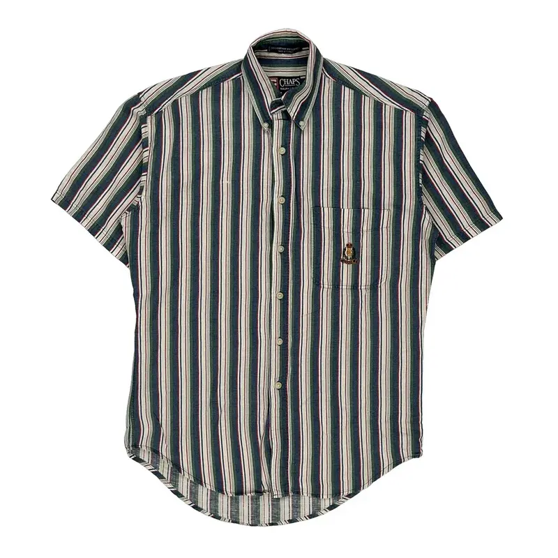 Chaps Ralph Lauren Striped Short Sleeve Shirt - Small Multicoloured Cotton Blend
