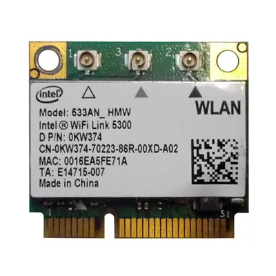 533ANHMWG2 Intel Ultimate N 5300 Series Dual Band 2.4GHz / 5GHz 450Mbps IEEE 802.11a/b/g/draft-n PCI Express Half Mini Wirele...