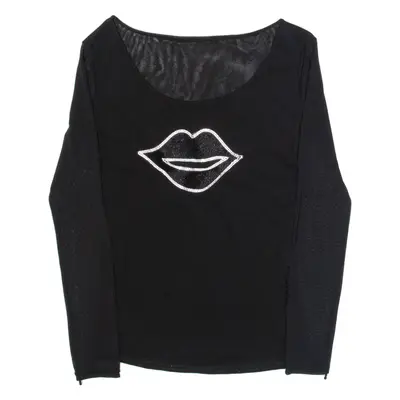 Womens Top Black Long Sleeve S
