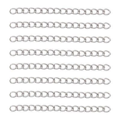 150Pcs 304 Stainless Steel Curb Chains Extender