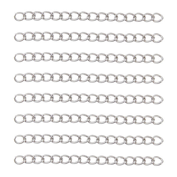 150Pcs 304 Stainless Steel Curb Chains Extender