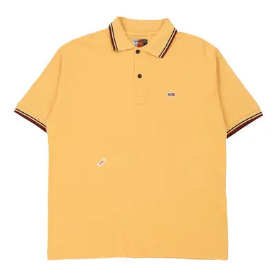 Napapijri Polo Shirt - Large Yellow Cotton