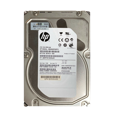 507618-003 HP 2TB 6Gb/s SAS 7200 3.5-Inch Hard Drive